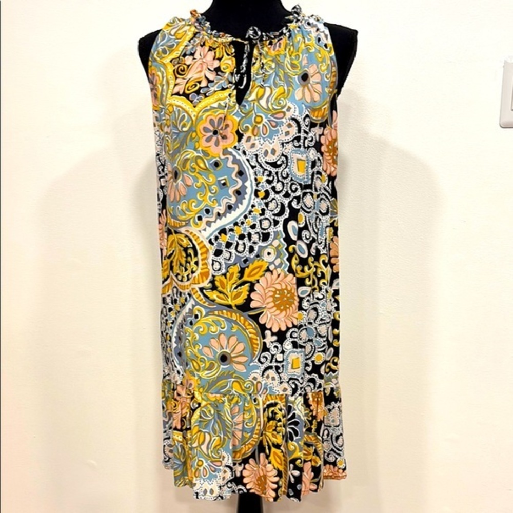 LOFT perfect Floral Paisley Sleeveless Dress size PS
